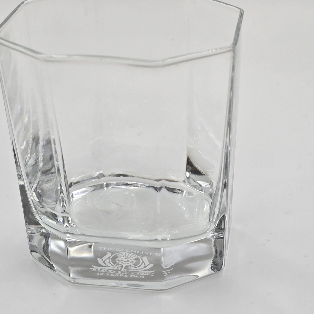 THE GLENLIVET 12 Years Old Scotch Whisky Octagon 8-Sided Glass